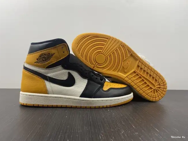 Cheap TBK Yellow 555088-711 Jordan Air 1 High Toe OG 0328